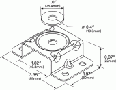 Grote product drawing - Work Light Mounting Bracket vignette