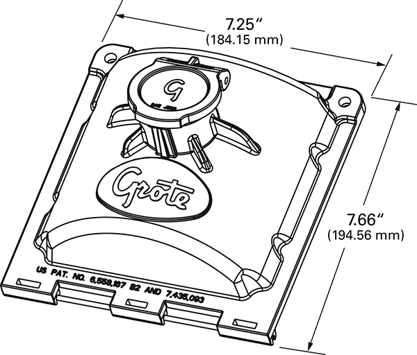 Grote product drawing - Nose Box Front Cover