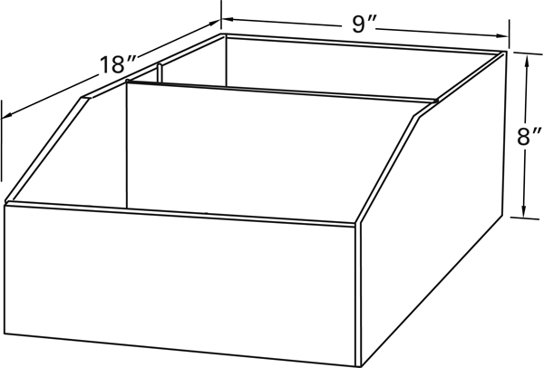 Grote product drawing - Display Bin Box