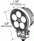 drawing of Round LED light vignette