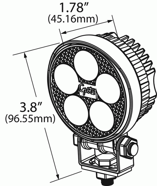 drawing of Round LED light