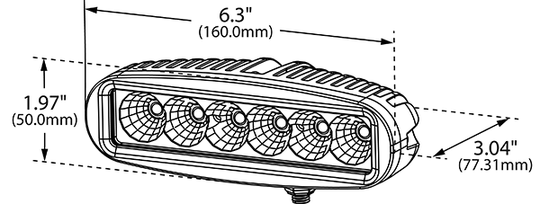 Grote product drawing - LED Work Light