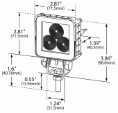 Grote product drawing - BZ601-5 - BriteZone™ LED Work Light thumbnail