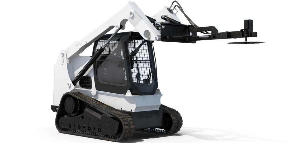 compact tracked loader with saw