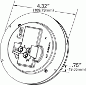 Grote product drawing - hi count led 4" light  vignette