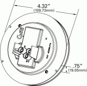 Grote product drawing - 4" led stop tail turn auxiliary light thumbnail