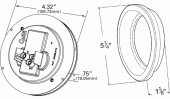 Grote product drawing - 4" hi count stop tail turn led light thumbnail