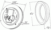 Grote product drawing - 4" hi count stop tail turn led light vignette