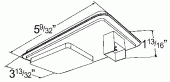 Grote product drawing - hi count rectangular led stop tail turn light Miniaturbild