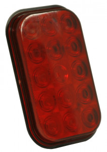 hi count rectangular led stop tail turn light red