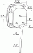 Grote product drawing - led stop tail turn light with side marker thumbnail