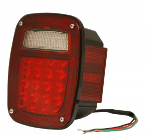 Vehicle Safety Manufacturing 5024LED Red 3-Stud Box Lamp with Double Metri-Pack Connectors 