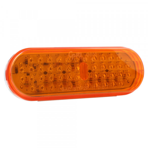 oval led stop tail turn light amber