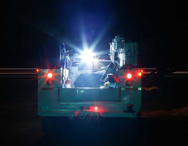 Luces LED Grote en camioneta utilitaria