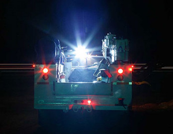 Grote LED lights on service truck