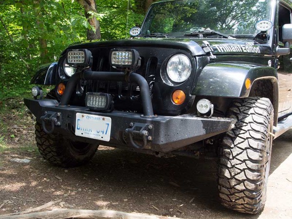 Grote Trilliant lights on front of Jeep