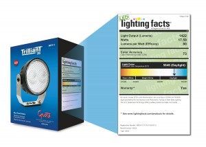 Grote T26 Lighting Facts label