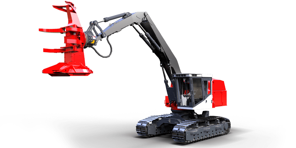 Tracked feller buncher for forestry