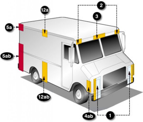 FMVSS delivery truck light codes