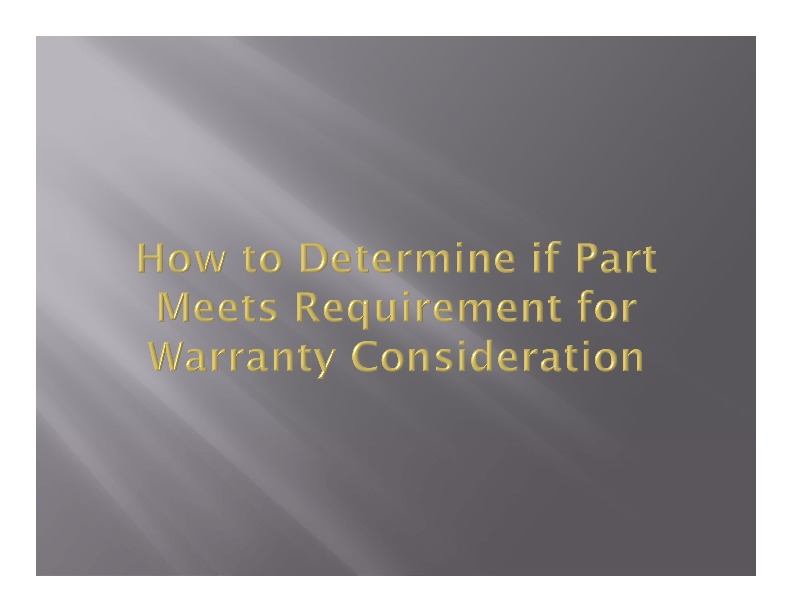 How to Determine if Warranty