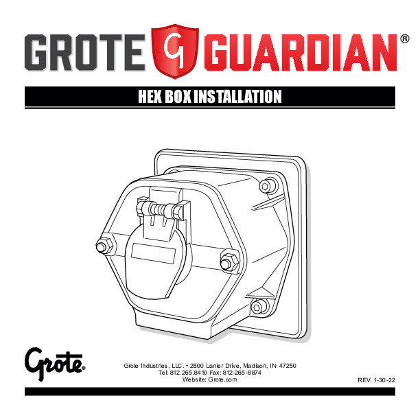 Installation du connecteur avant hexagonal Guardian