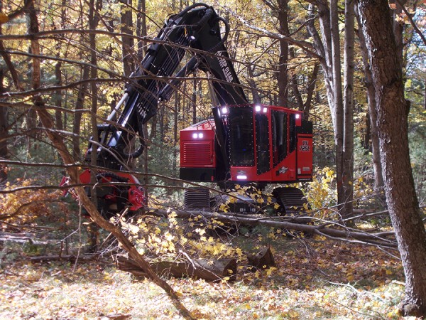 Grote LED lights on forestry equipment