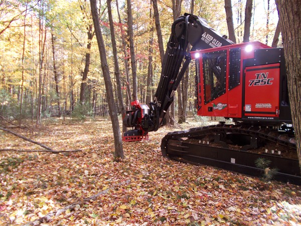 Grote LED lights on forestry equipment