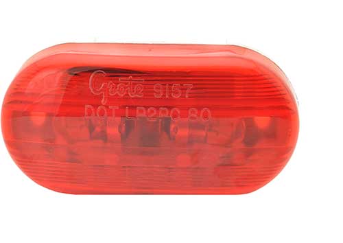 two bulb oval pigtail type clearance marker light optic red - 360