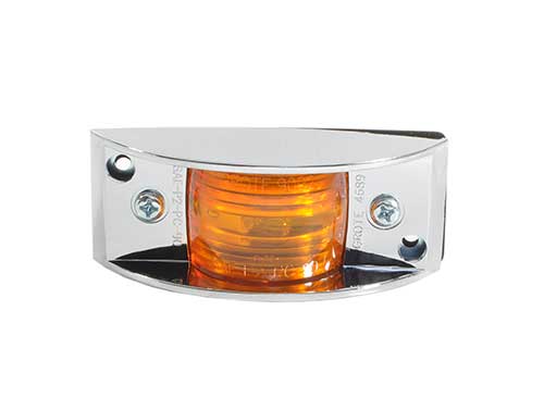 chrome armored clearance marker light amber retail - 360