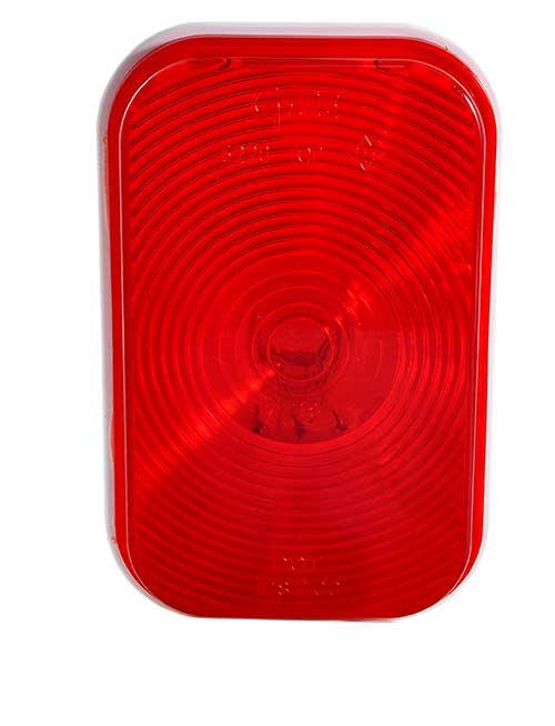 rectangular stop tail turn light double contact red - 360