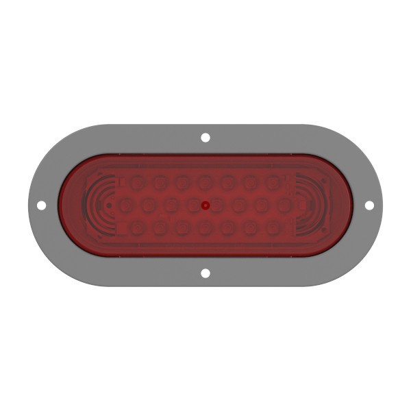 supernova oval led stop tail turn light theft resistant flange red - 360