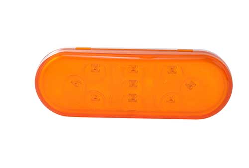 Amber 9-Diode Oval LED Stop Tail Turn Light - 360