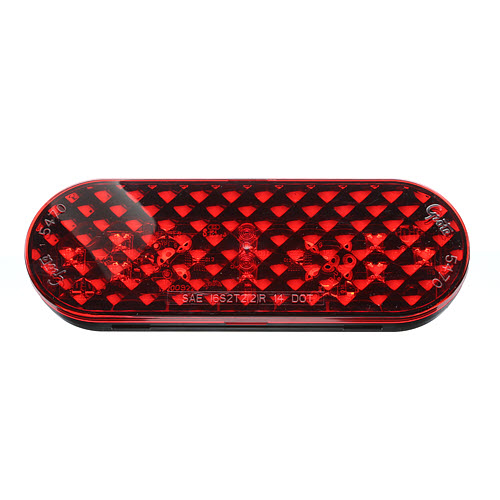 6" Oval Red LED Stop/Tail/Turn Light With Integrated Amp Termination. - 360