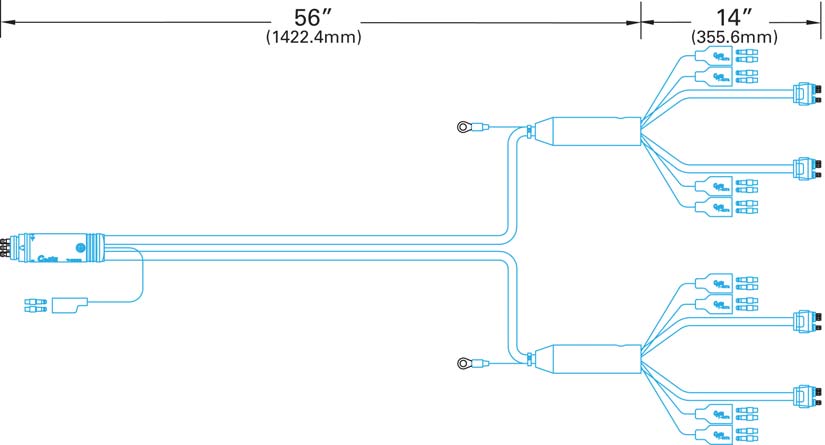 Grote Industries - 67570 – UBS® Harness Rear Sill Option, 56″ Long, Ground Return, Blue Drop, Female-Pin