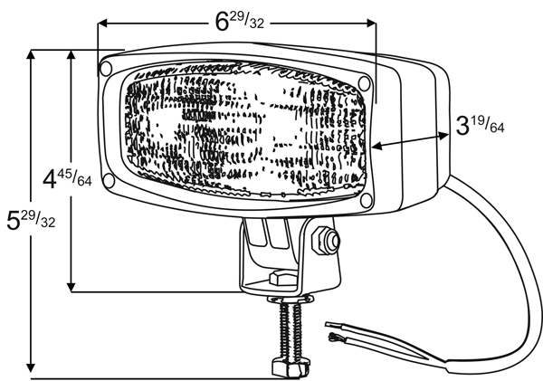 Grote Industries - 64901 – Twin-Beam Halogen Work Light, Flood