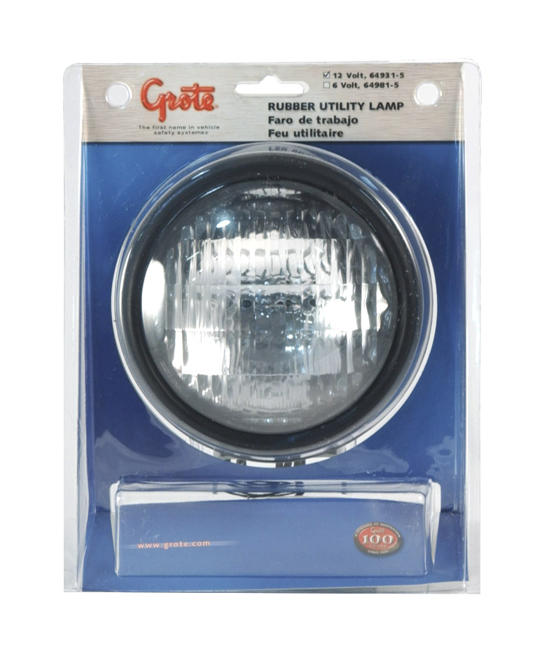 Grote Industries - 64931-5 – Par 36 Utility Light, Rubber Tractor, Retail Pack