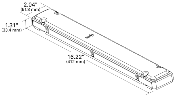 Grote Industries - 01-5444-75 – Fontaine® Revolution LED Light System, High Mount Stop, Turn, Clearance or ID, Red