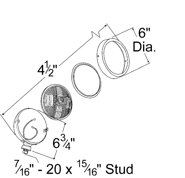 Grote Industries - 01001-4 – Per-Lux® 100 Series, Halogen, Clear
