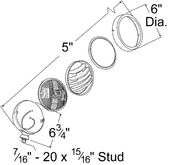 Grote Industries - 02001-4 – Per-Lux® 200 Series, Swivel Mount, Driving Light, Clear, Pair Pack