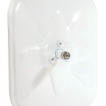 Rolled-Rim Mirror with Ball Swivel, White