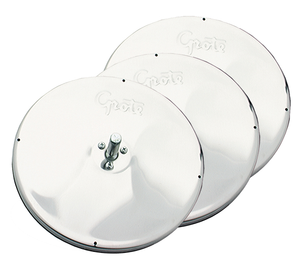 Grote Industries - 12183-3 – 8″ Round Convex Mirrors With Center-Mount Ball-Stud, Stainless Steel, Bulk Pack