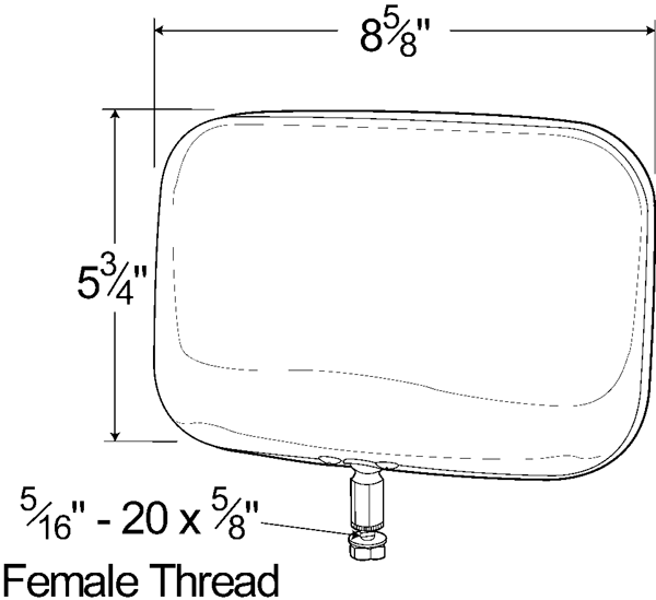Grote Industries - 12263-5 – Ford® Truck & Van Mirror, Mirror Only, Retail Pack