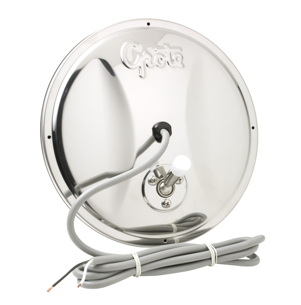 Grote Industries - 12813 – 8″ Round Convex Mirror With Offset Ball-Stud, Stainless Steel