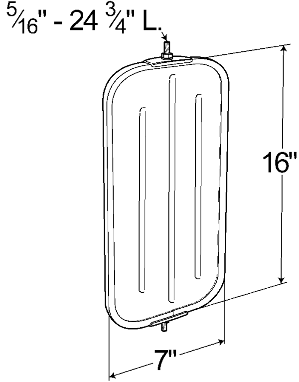Grote Industries - 16091 – OEM-Style Flat Ribbed-Back West Coast Mirror, White