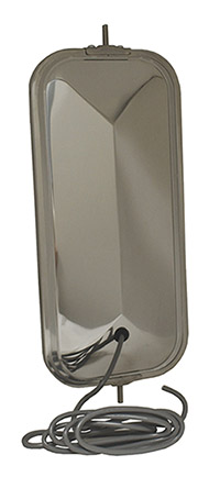 Grote Industries - 16153 – OEM-Style Peak-Back West Coast Mirror, Heated, Stainless Steel
