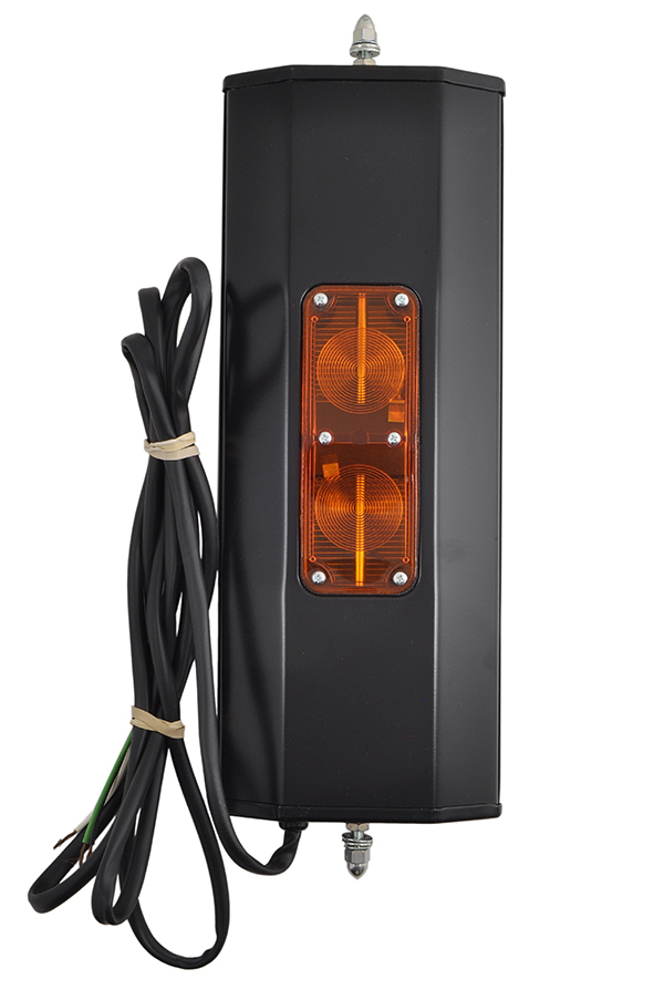 Grote Industries - 16172 – West Coast Mirror with Clearance Light, 6″ x 16″ Heated Mirror, Black