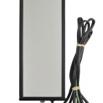 West Coast Mirror with Clearance Light, 6″ x 16″ Heated Mirror, Black front