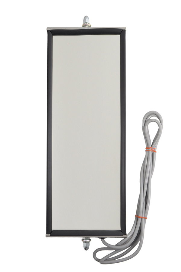 Grote Industries - 16173 – West Coast Mirror with Clearance Light, 6″ x 16″ Heated Mirror, Stainless Steel