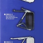 OEM-Style Flat Ribbed-Back West Coast Mirror, w/ Arm Assembly, White, Retail Pack