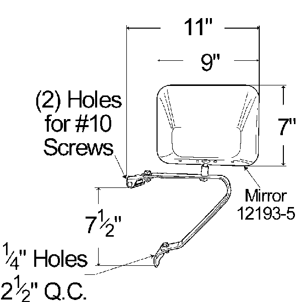Grote Industries - 28293-5 – 50″ Wide-View Mirrors, Stainless Steel, Retail Pack